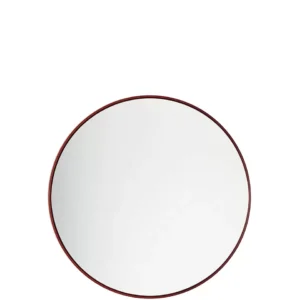 Specchiera tonda grande rosso merlot