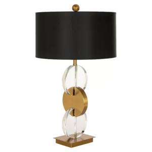 Lampada da Tavolo Icon – Metallo, marmo e dettagli in vetro acrilico