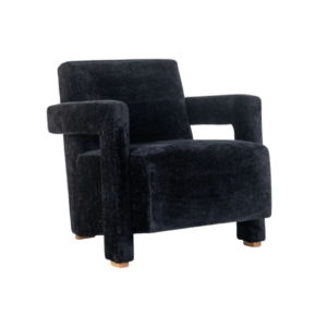 Poltrona nera moderna dal design elegante