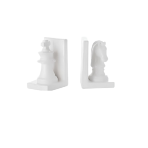 Set Fermalibri in Ceramica Bianca
