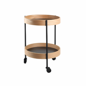Carrello alto design industrial in legno e metallo