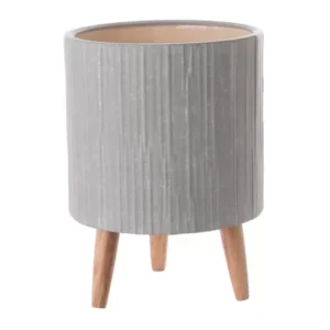 Cache-pot - Coprivaso alto grigio in ceramica