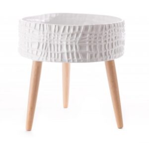 Chache-pot - Coprivaso alto bianco in ceramica