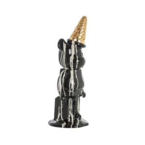 Ice Bear – Orso decorativo nero con cono gelato