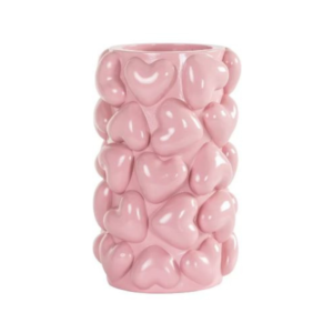 Porta Candele Little Love – Romantico con Cuori Rosa in Rilievo