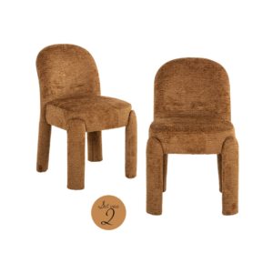 Coppia Sedie imbottite Cinnamon - Colore Cannella | 2 Pezzi